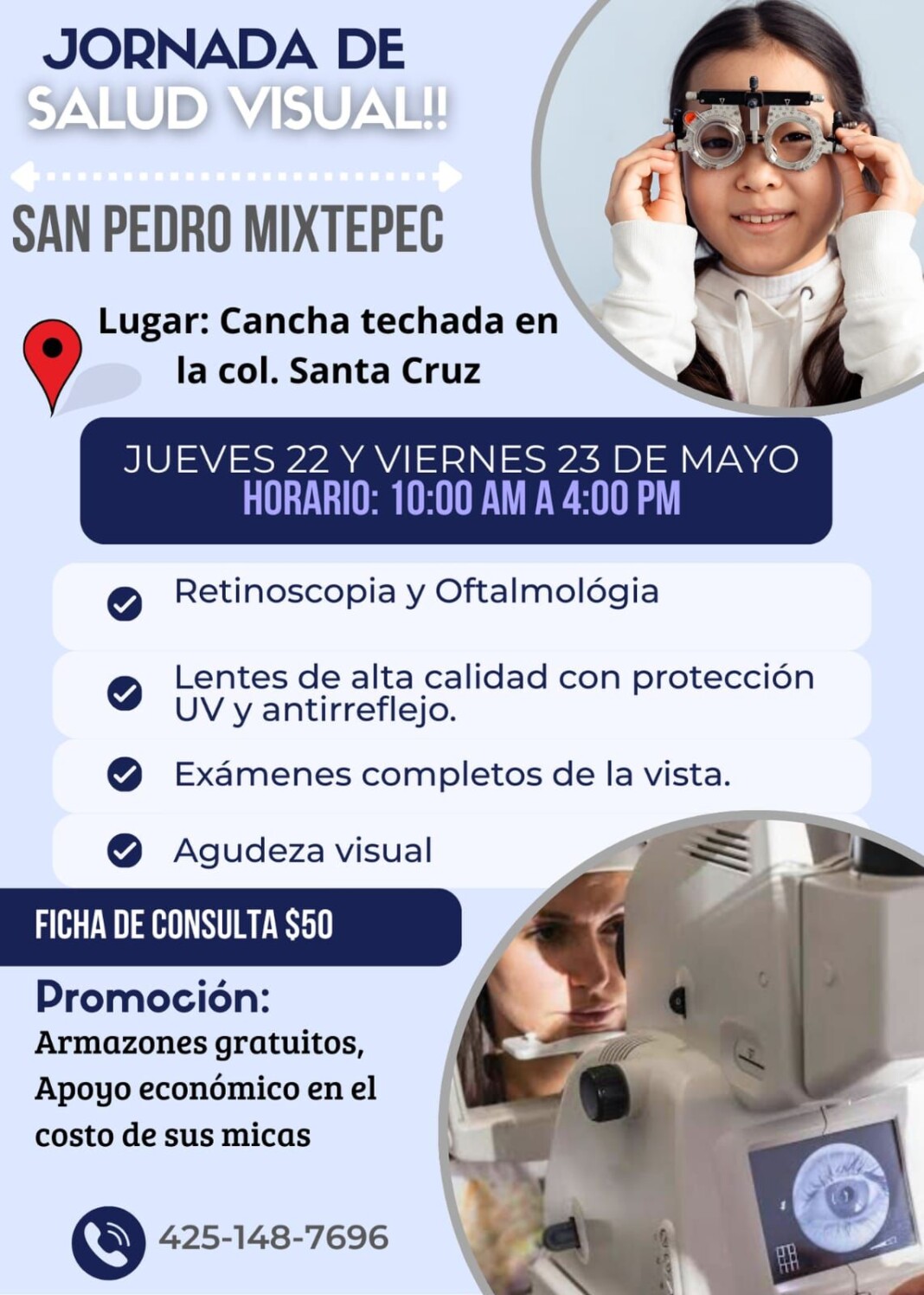 Jornada de Salud Visual en San Pedro Mixtepec