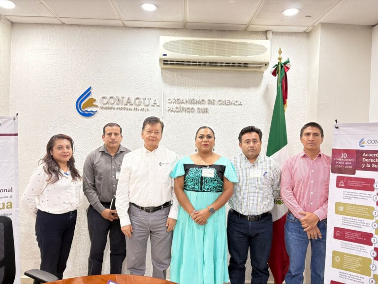 Presidenta de Santo Domingo Tehuantepec aborda con Conagua proyectos hídricos