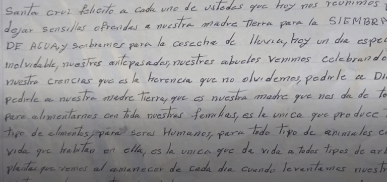 Realizan ceremonia de “siembra de agua” por la vida, la justicia y la libertad