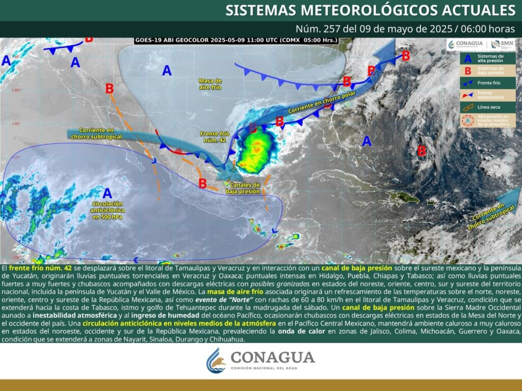 Frente frío provocará lluvias, granizo y fuertes vientos en Oaxaca 