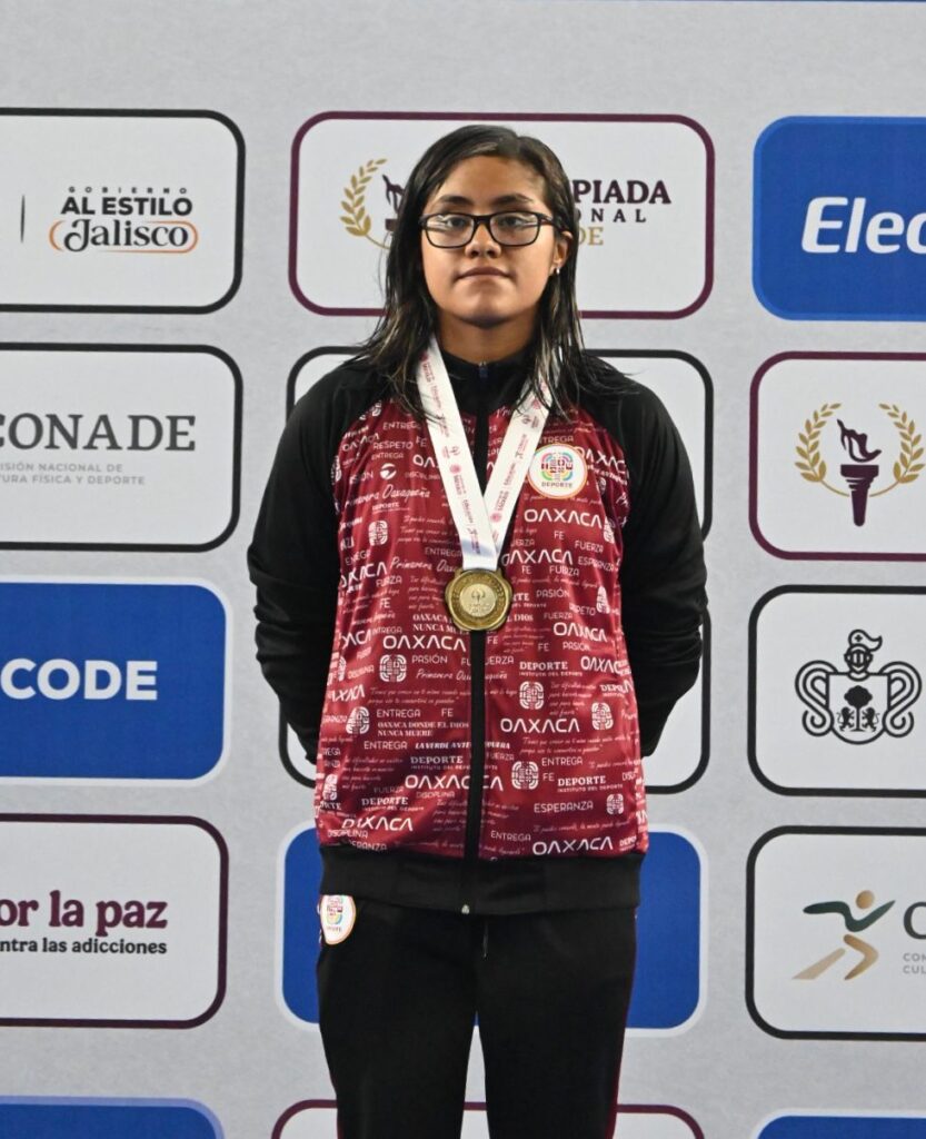 Sahara Monroy conquistó cinco medallas y su pase al Mundial Junior de Natación 