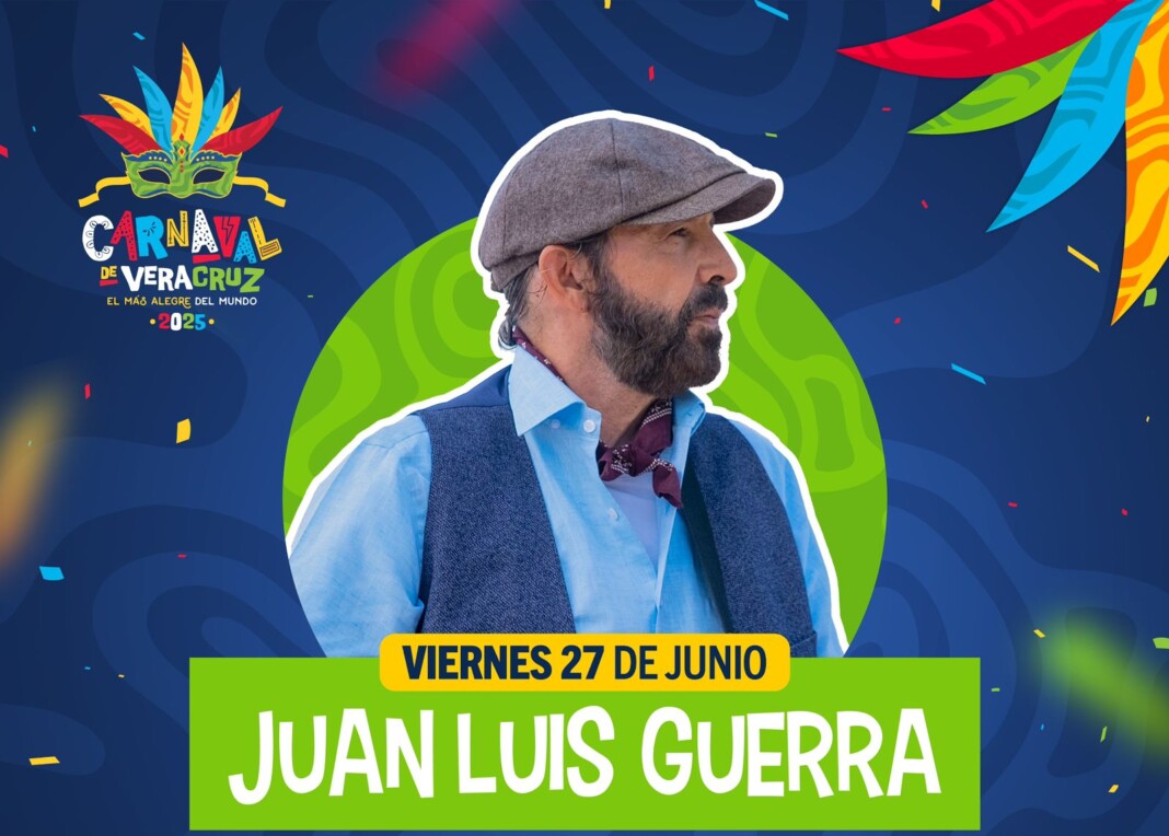 Juan Luis Guerra, uno de los artistas presentes en el Carnaval de Veracruz 2025