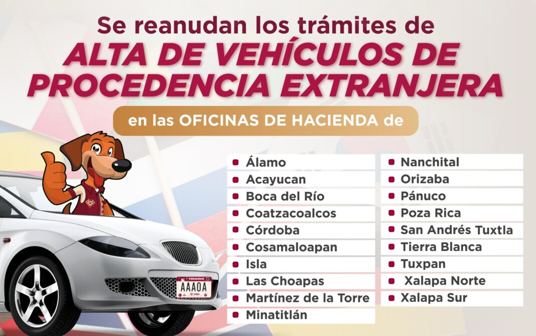 Veracruz reanuda regularización de vehículos extranjeros