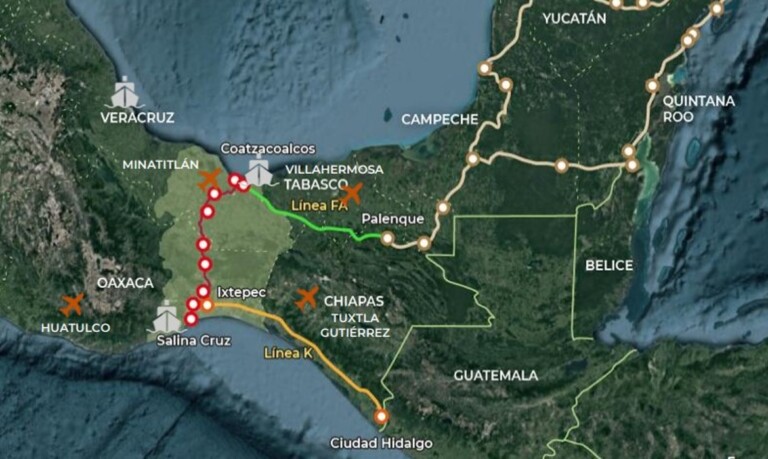 Corredor Interoceánico conectará puertos Salina Cruz, Coatzacoalcos, Dos Bocas y Chiapas