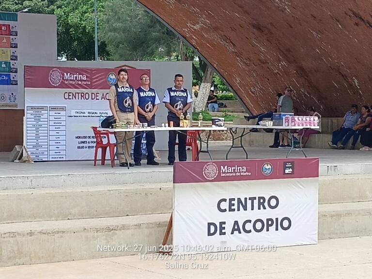 Cierran centros de acopio de la Marina en Salina Cruz tras paso del huracán “Erick”
