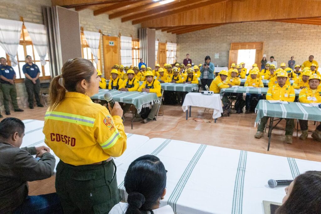 Refuerzan capacitación binacional contra incendios forestales en Oaxaca