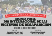 Convocan a marchar en Oaxaca por el Día Internacional de las Víctimas de Desaparición