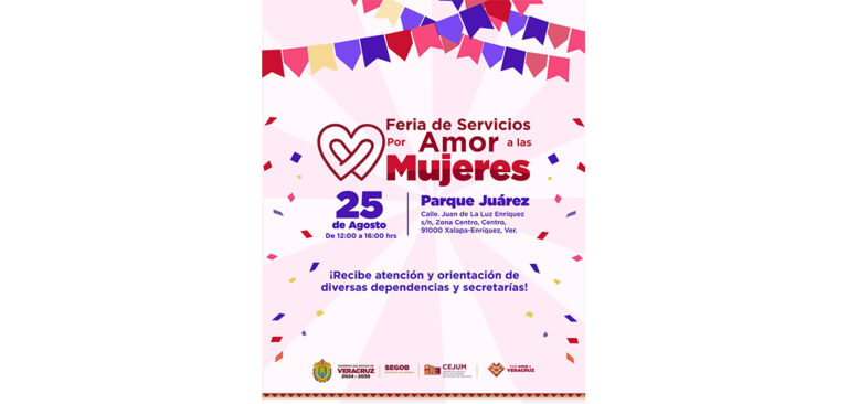 Invitan a la Feria de Servicios ‘Por amor a las mujeres‘ en Veracruz