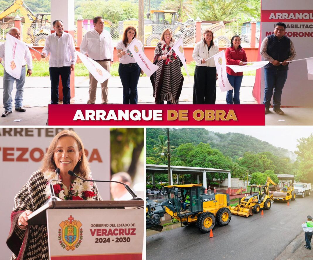 Rocío Nahle da banderazo a rehabilitación a carretera de Atoyac; también inicia obras en Tezonapa