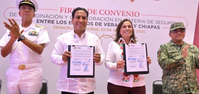 Veracruz y Chiapas refuerzan coordinación en seguridad con nuevo convenio interestatal