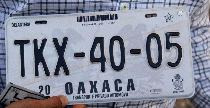 30 de septiembre, último día para realizar el canje de placas en Oaxaca