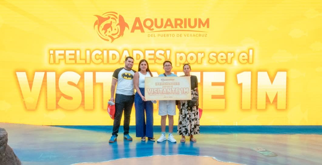 Aquarium de Veracruz celebra al visitante un millón