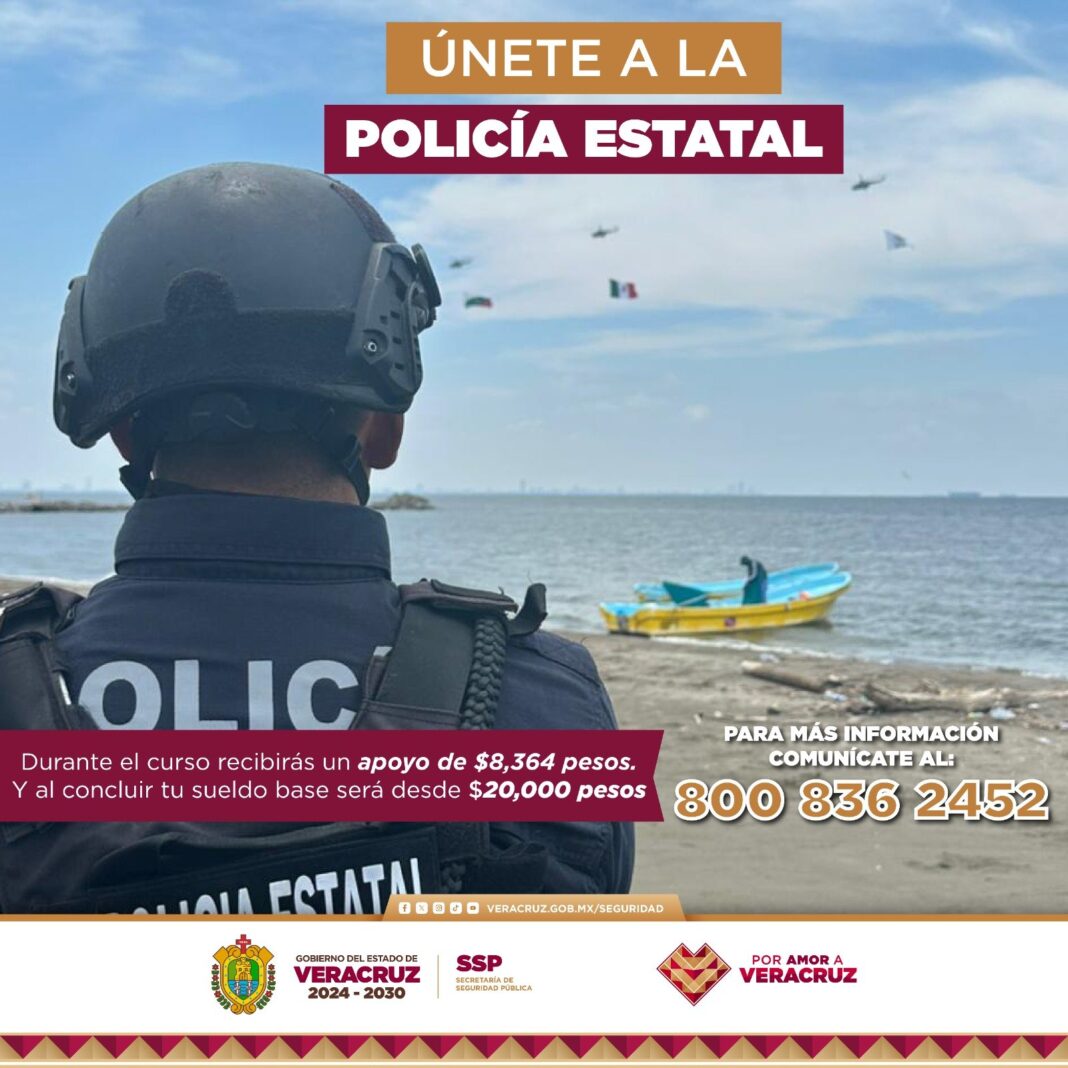 Aún puedes unirte a la Policía Estatal de Veracruz