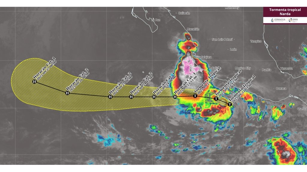 Se forma la tormenta tropical ‘Narda’ en el Pacífico