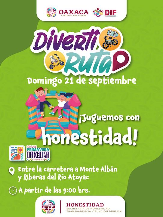 Diversión familiar en la 43ª Diverti Ruta del DIF Oaxaca
