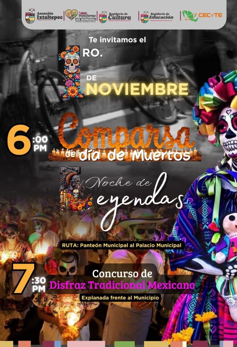Celebraciones de Día de Muertos este sábado en Ixtaltepec, habrá concurso de disfraces