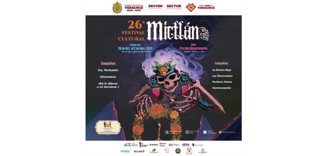 No te pierdas el 26º Festival Cultural Mictlán en Xalapa