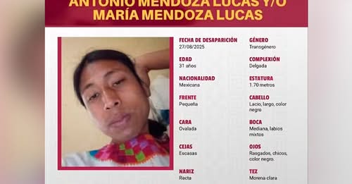 Reportan la desaparición de María Mendoza, activista trans en Oaxaca