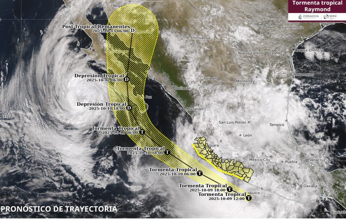 Se forma la tormenta 'Raymond' en el Pacífico