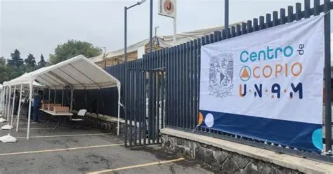 UNAM abre centro de acopio para afectados por lluvias