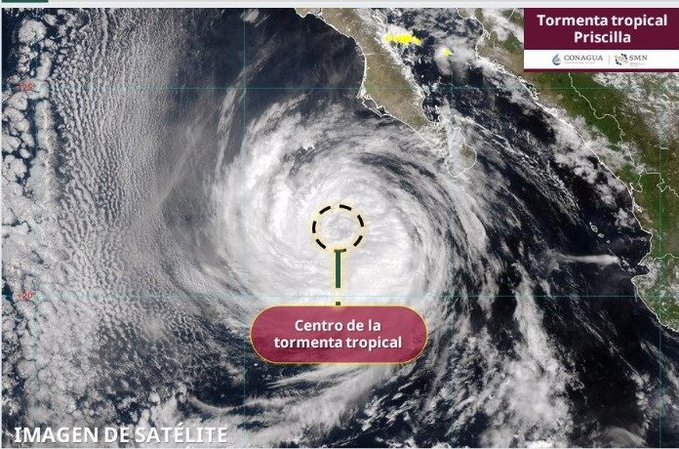‘Priscilla’ se degrada a tormenta tropical