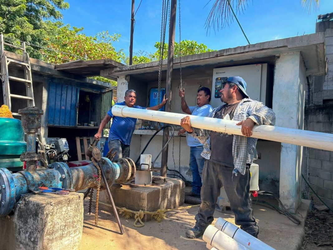 Fortalecen el abasto de agua en Santo Domingo Tehuantepec con nuevo equipo de bombeo