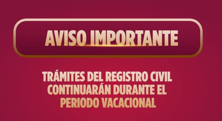 Trámites del Registro Civil en Veracruz continuarán durante el periodo vacacional