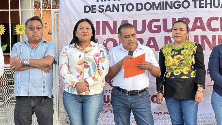 Inauguran obras públicas en localidades de Santo Domingo Tehuantepec