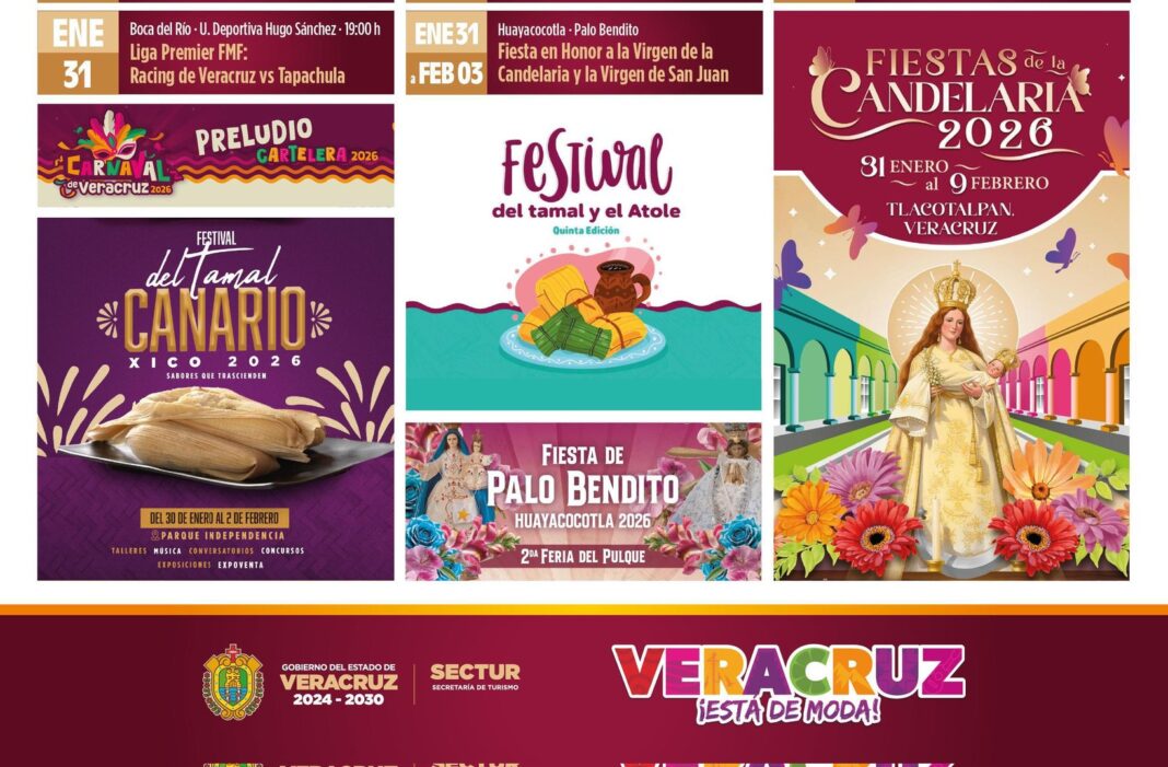 Veracruz presenta amplia agenda de actividades