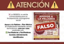 Desmienten convocatoria para el programa Apoyo a la Palabra
