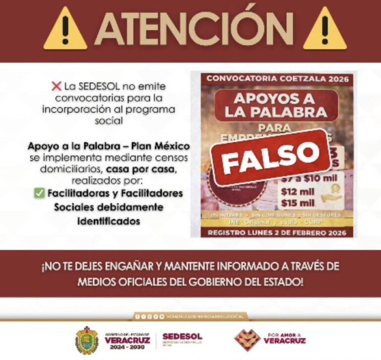 Desmienten convocatoria para el programa Apoyo a la Palabra