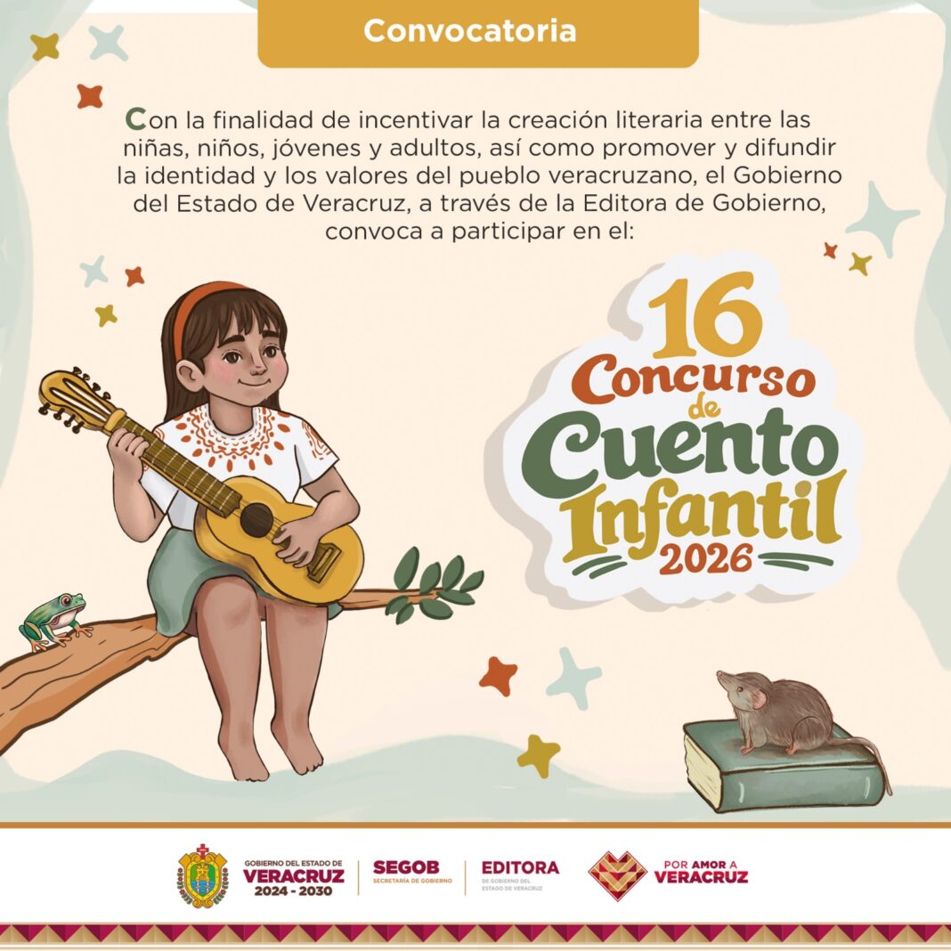 Gobierno de Veracruz convoca al Concurso de Cuento Infantil 2026