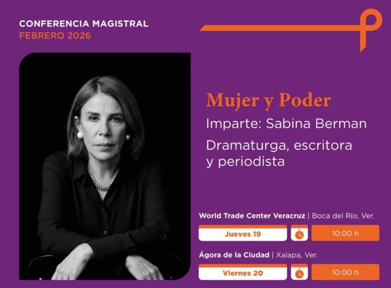 Invitan a la conferencia magistral 'Mujer y Poder' de Sabina Berman
