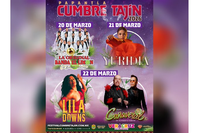 Rocío Nahle anuncia la cartelera artística para la Cumbre Tajín 2026