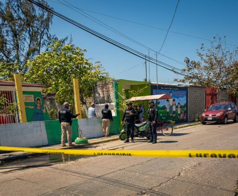 Asesinan a padre de familia adentro de un preescolar en Juchitán