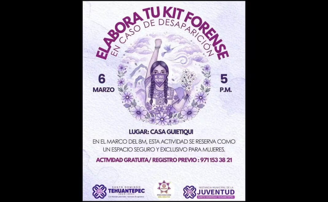 Causa indignación invitación a taller para elaborar “kit forense” en caso de desaparición en Oaxaca