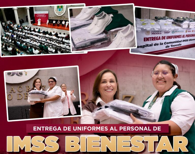 Rocío Nahle entrega uniformes a personal hospitalario de Veracruz
