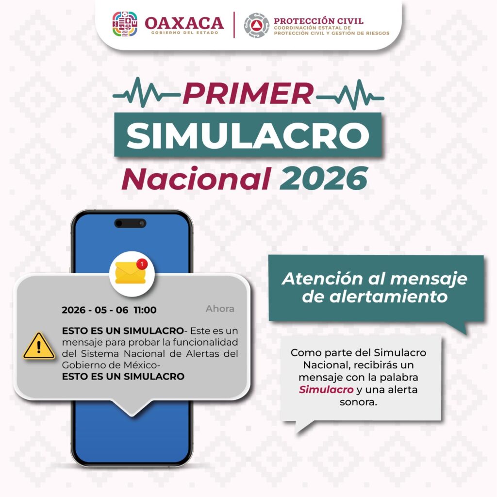 Convocan a participar en el Primer Simulacro Nacional 2026