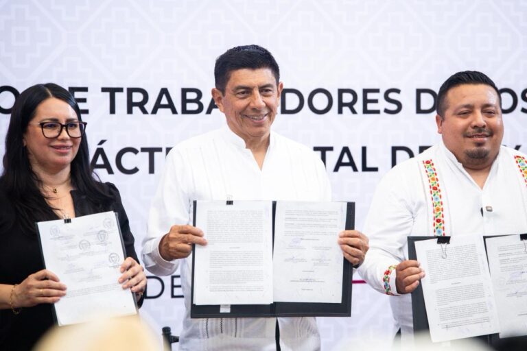 Firman Gobierno de Oaxaca y STPEIDCEO Convenio del Pliego Petitorio 2026