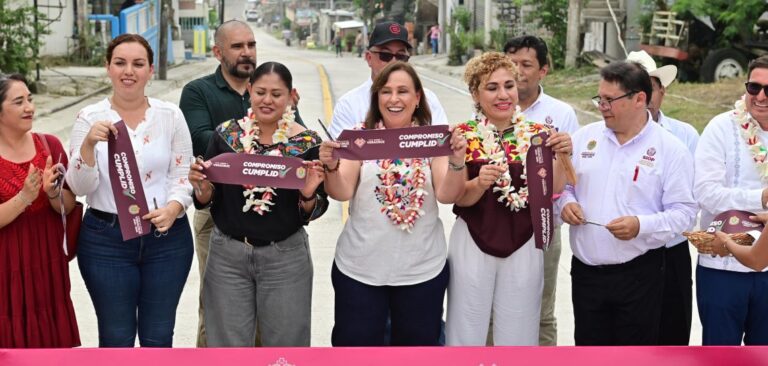Aquí están sus impuestos: Rocío Nahle entrega carretera Papantla–Espinal