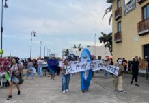 Marchan en Veracruz para exigir justicia tras derrame de hidrocarburos