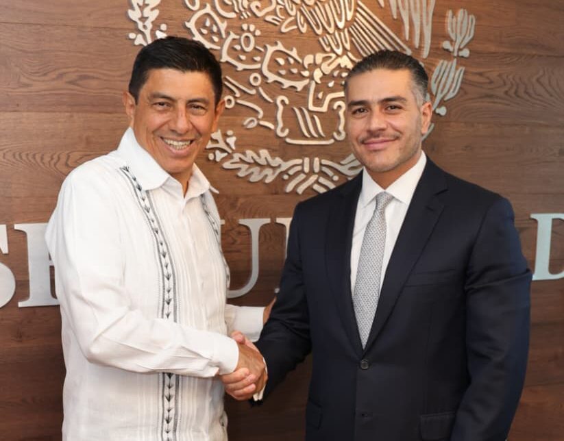 García Harfuch y Salomón Jara evalúan y dan seguimiento a trabajos de seguridad en Oaxaca