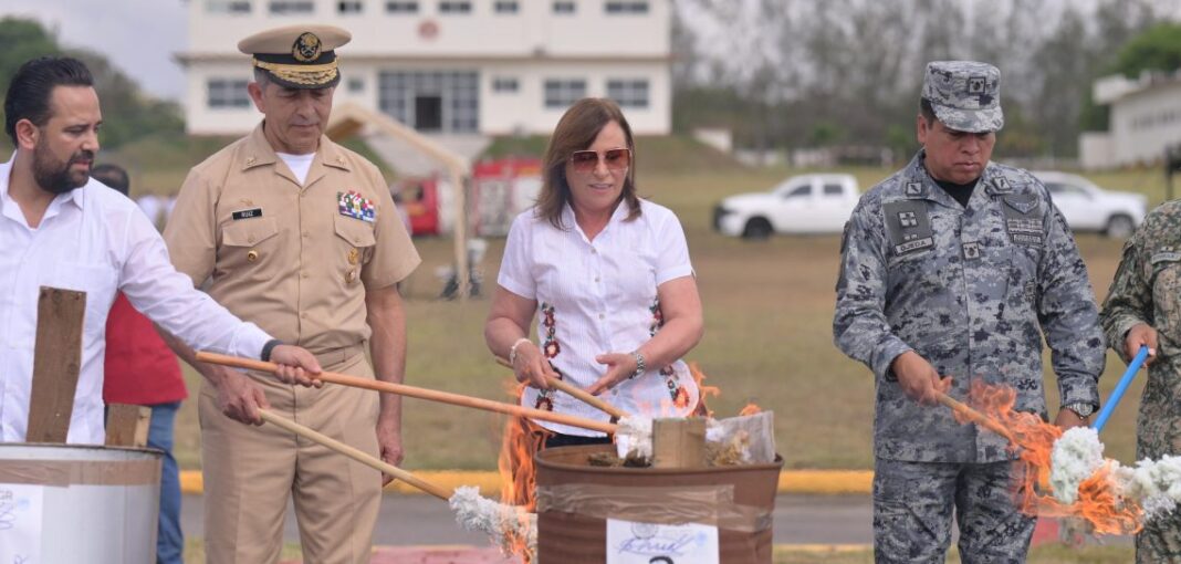 Destruyen más de 120 kilos de narcóticos en Veracruz