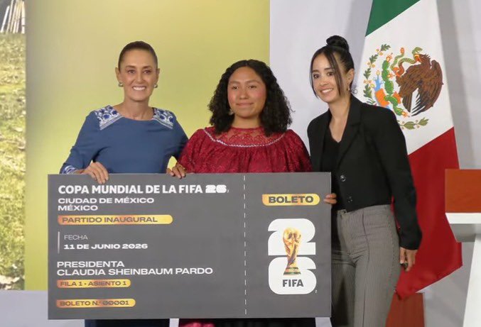 Joven veracruzana, ganadora del boleto para inauguración del Mundial 2026
