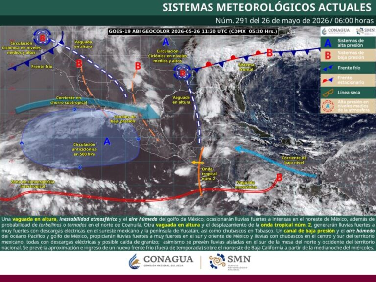 Persistirán lluvias, vientos fuertes y ambiente caluroso en Oaxaca