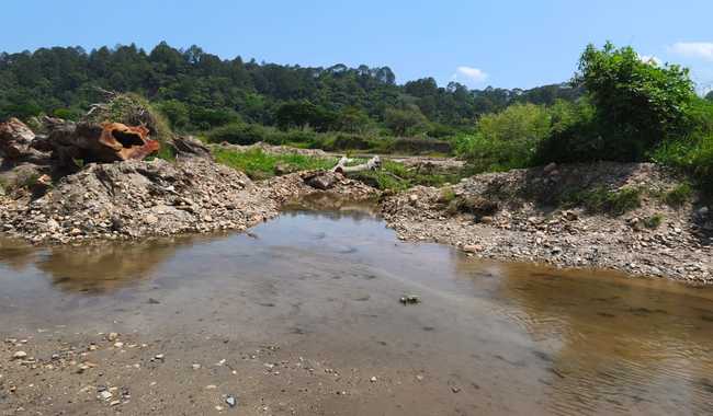 Profepa frena extracción ilegal de material pétreo en el Río Copala