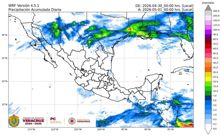 Veracruz en alerta por llegada del Frente frío 48