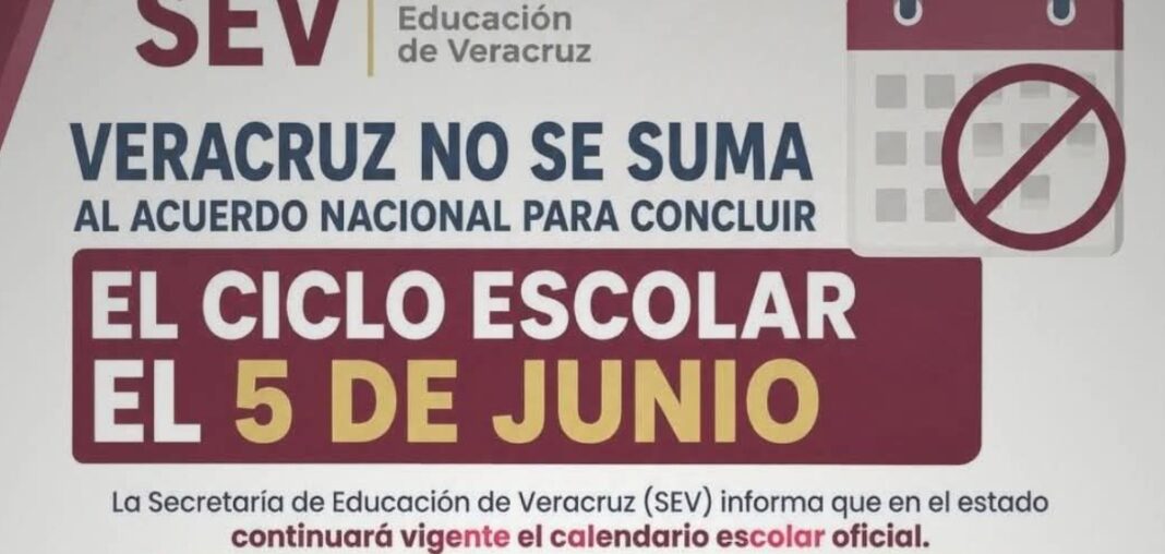 Veracruz se alinea al ajuste en el calendario escolar