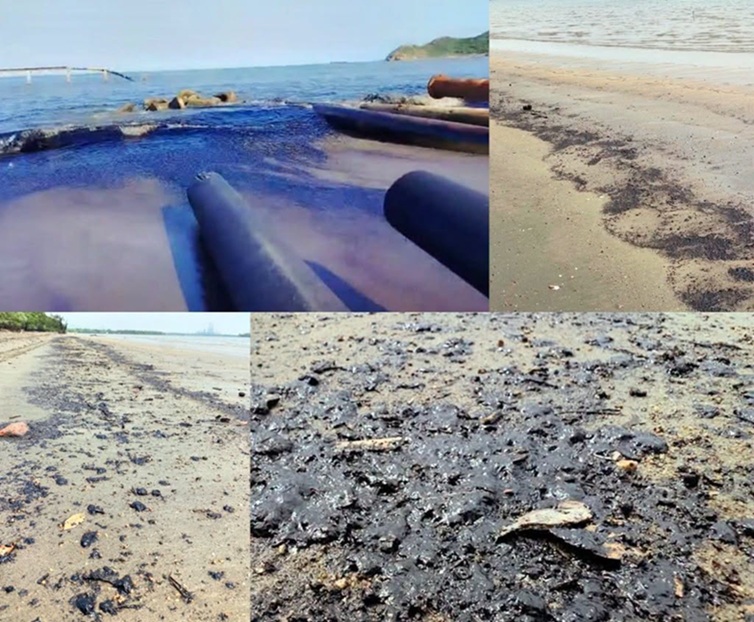 Derrame de hidrocarburos afecta a Bahía La Ventosa, Oaxaca