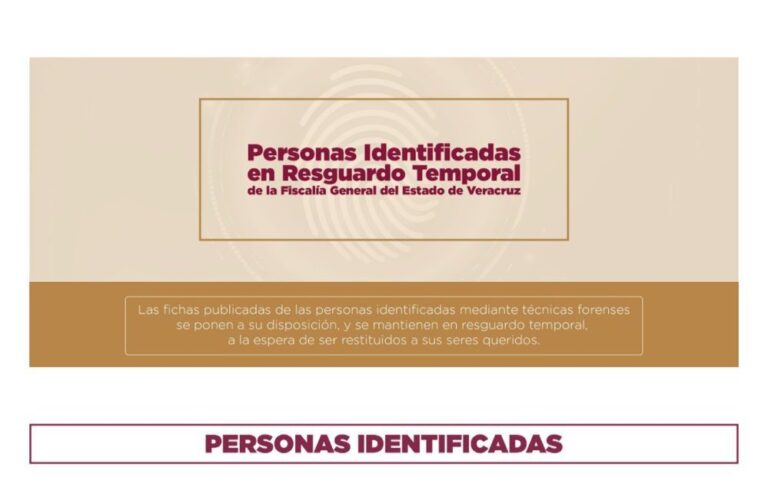 Fiscalía de Veracruz lanza micrositio con fichas de cuerpos identificados no reclamados